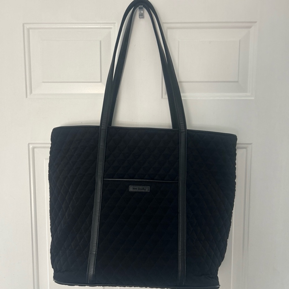Vera Bradley Black Quilted Tote Bag- Large